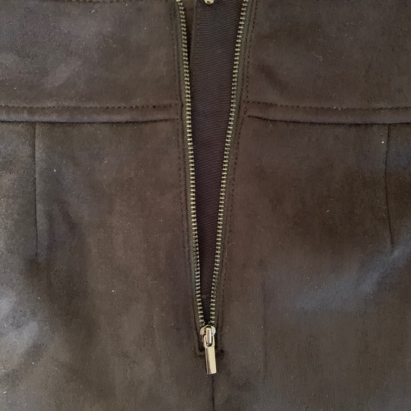 Ann Taylor Loft 00P Blue Suede Mini Skirt - Picture 4 of 4